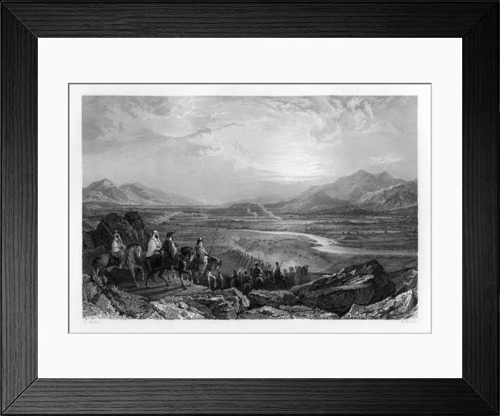 Framed Print : The plain of the river Jordan, looking towards the Dead Sea, 1841. Artist: Sam Fisher Framed Print : The plain of the river Jordan, looking towards the Dead Sea, 1841. Artist: Sam Fisher