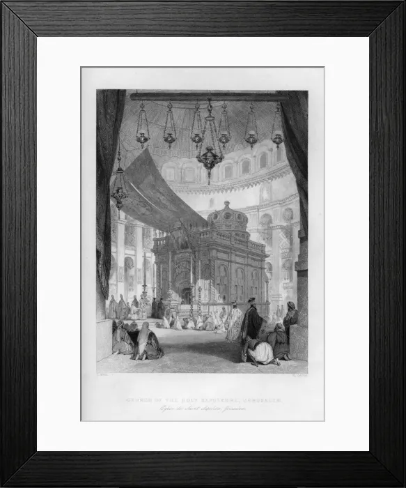 Framed Print : The Church of the Holy Sepulchre, Jerusalem, Israel, 1841. Artist: H Griffiths Framed Print : The Church of the Holy Sepulchre, Jerusalem, Israel, 1841. Artist: H Griffiths