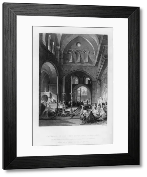 Framed Print : The entrance to the Holy Sepulchre, Jerusalem, Israel, 1841. Artist: J Redaway Framed Print : The entrance to the Holy Sepulchre, Jerusalem, Israel, 1841. Artist: J Redaway