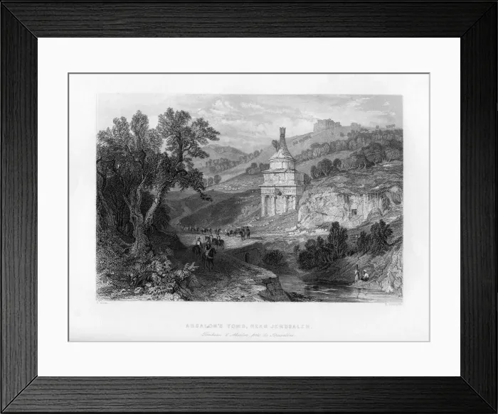 Framed Print : Absaloms Tomb, near Jerusalem, Israel, 1841. Artist: E Redclyffe Framed Print : Absaloms Tomb, near Jerusalem, Israel, 1841. Artist: E Redclyffe