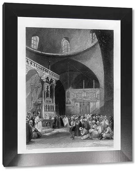 Synagogue of the Jews, Jerusalem, Israel, 1841. Artist: J Redaway