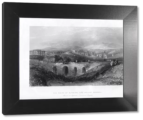 The ruins of Djerash, the ancient Gergesa, Syria, 1841. Artist: W Floyd