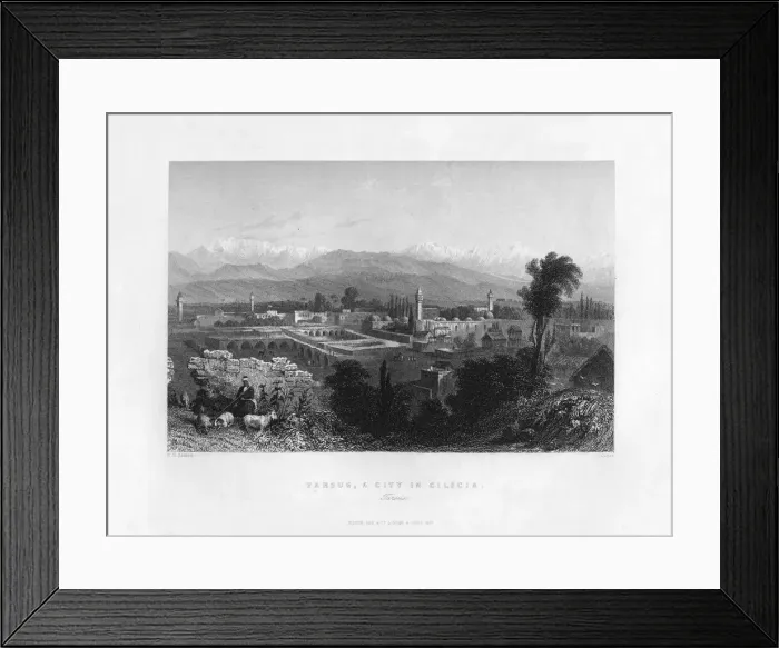 Framed Print : Tarsus, Turkey, 1841. Artist: James Carter Framed Print : Tarsus, Turkey, 1841. Artist: James Carter