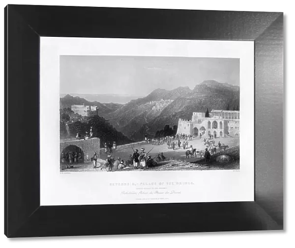 Beteddein, Palace of the Druses (Druze), Lebanon, 1841. Artist: W Floyd