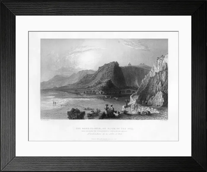 Framed Print : The Nahr-El-Kelb (Dog River), Lebanon, 1841. Artist: Joseph Wilson Lowry Framed Print : The Nahr-El-Kelb (Dog River), Lebanon, 1841. Artist: Joseph Wilson Lowry