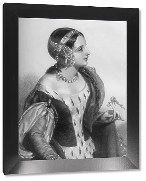 Isabella of France (1295-1358), queen consort of King Edward II, 1851. Artist: H Austin