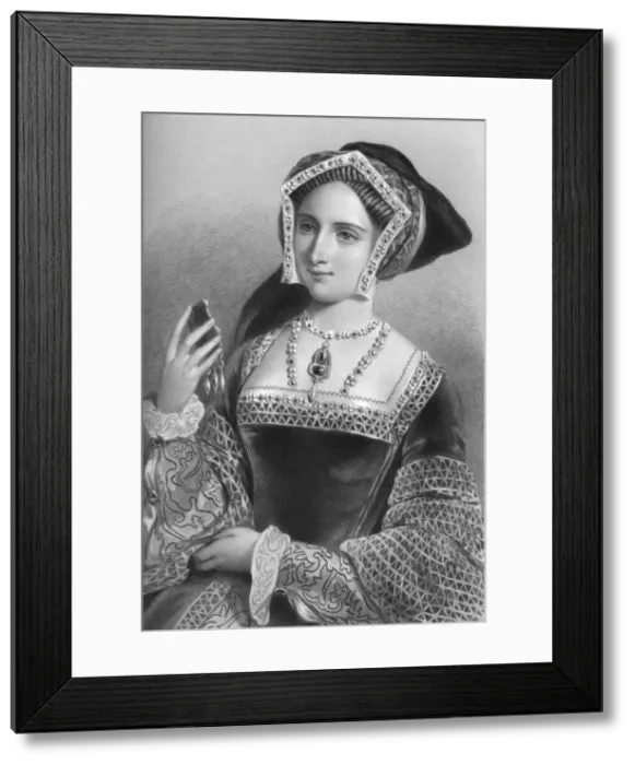 Framed Print : Jane Seymour (1509-1537), the third wife of King Henry VIII, 1851. Artist: B Eyles Framed Print : Jane Seymour (1509-1537), the third wife of King Henry VIII, 1851. Artist: B Eyles