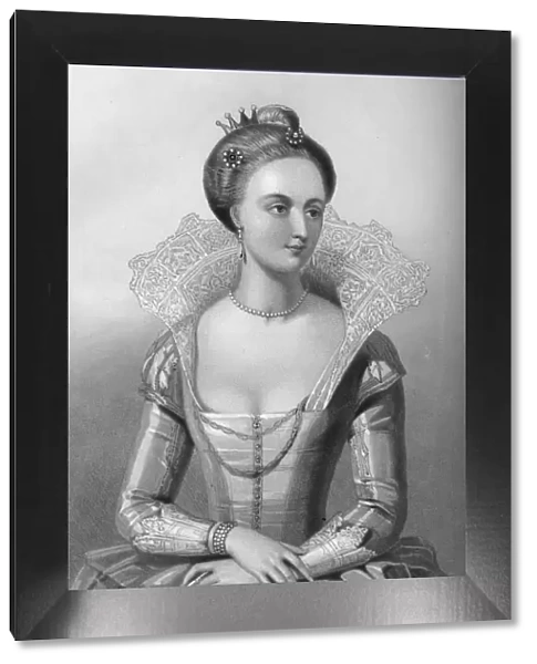 Anne of Denmark (1665-1714), queen consort of King James I, 1851. Artist: WH Mote