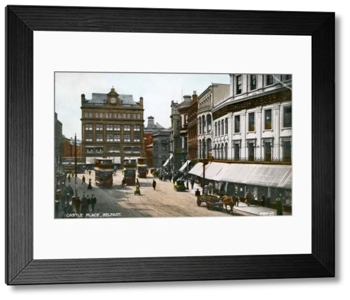 Framed Print : Castle Place, Belfast, early 20th century. Artist: Valentine & Sons Publishing Co Framed Print : Castle Place, Belfast, early 20th century. Artist: Valentine & Sons Publishing Co