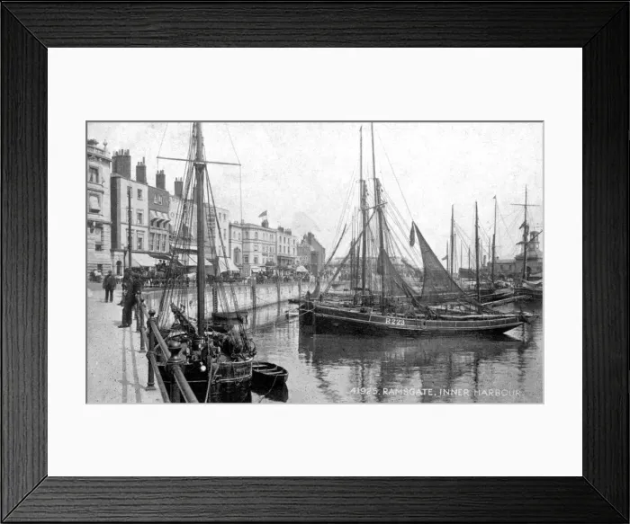 Framed Print : The Inner Harbour at Ramsgate, Kent, early 20th century. Artist: Photochrom Co Ltd of London Framed Print : The Inner Harbour at Ramsgate, Kent, early 20th century. Artist: Photochrom Co Ltd of London