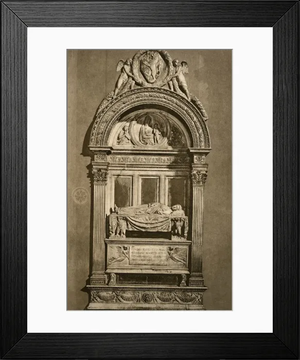 Framed Print : The tomb of Leonardo Bruni (c1369-1444), Basilica of Santa Croce, Florence, 1882 Framed Print : The tomb of Leonardo Bruni (c1369-1444), Basilica of Santa Croce, Florence, 1882