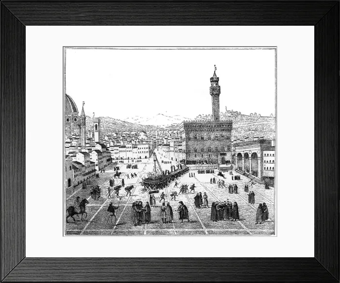 Framed Print : The execution of Girolamo Savonarola in the Piazza Della Signoria, Florence, 1882 Framed Print : The execution of Girolamo Savonarola in the Piazza Della Signoria, Florence, 1882
