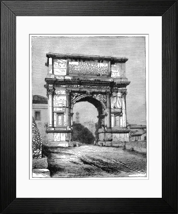 Framed Print : The Arch of Titus, Rome, Italy, 1882 Framed Print : The Arch of Titus, Rome, Italy, 1882