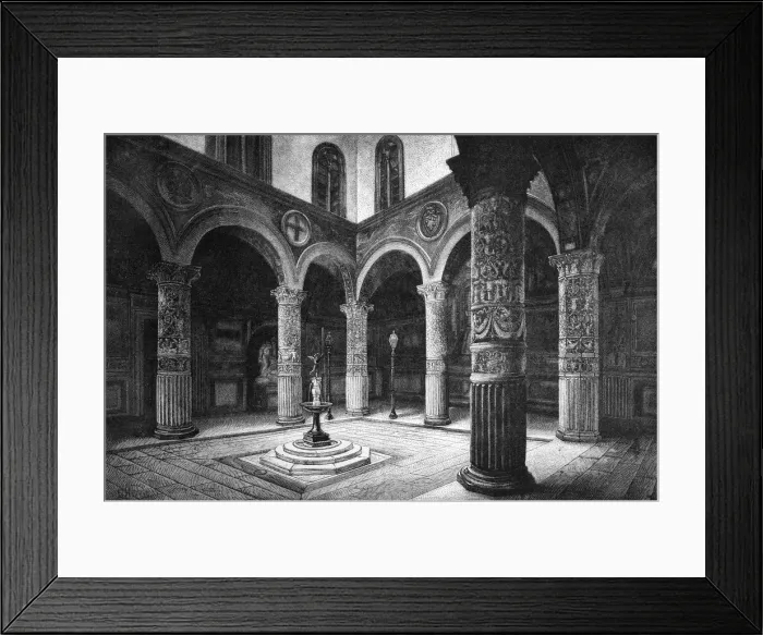 Framed Print : The Court of the Palazzo Vecchio, Florence, Italy, 1882 Framed Print : The Court of the Palazzo Vecchio, Florence, Italy, 1882