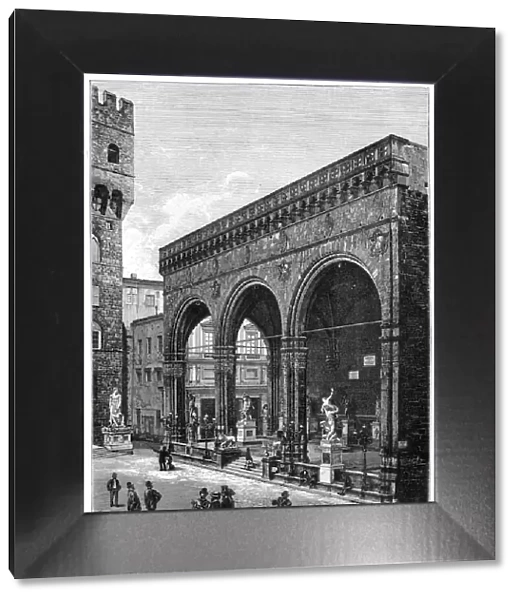 Loggia del Lanzi, Piazza della Signoria, Florence, Italy, 1882