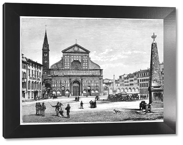 Piazza and church of Santa Maria Novella, Florence, Italy, 1882