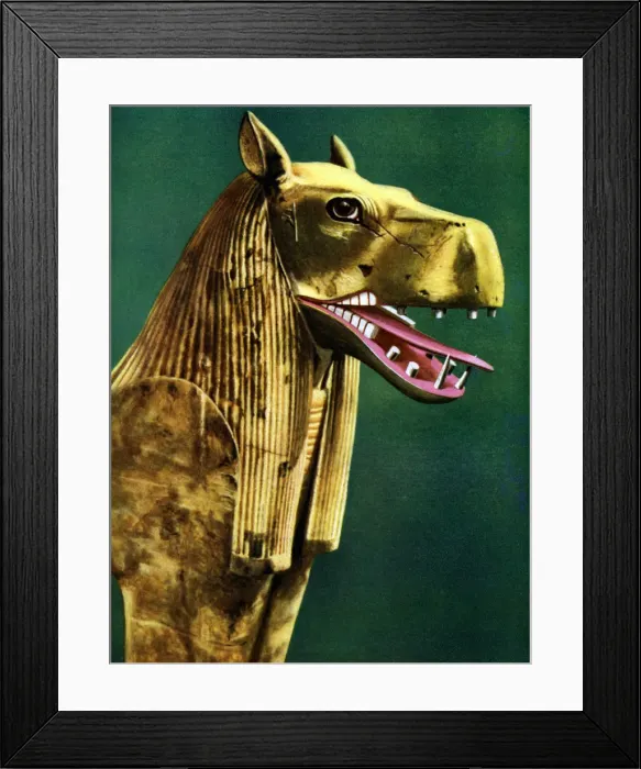 Framed Print : One of the twin supports of a ceremonial couch found in Tutankhamuns tomb, Egypt, 1933-1934 Framed Print : One of the twin supports of a ceremonial couch found in Tutankhamuns tomb, Egypt, 1933-1934