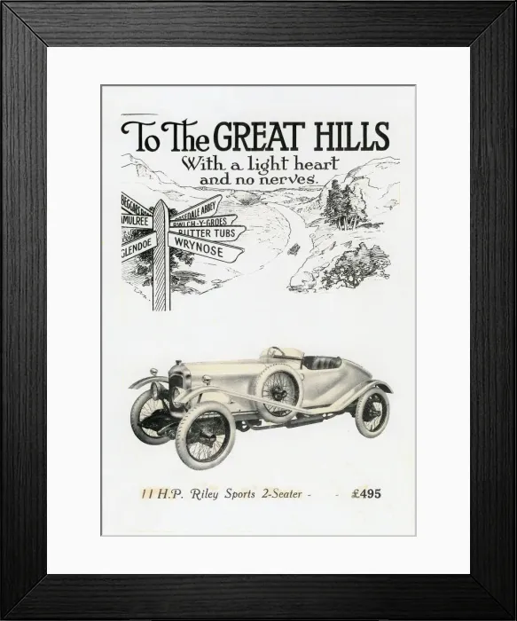 Framed Print : Riley MPH 2-Seater Sports, c1920s Framed Print : Riley MPH 2-Seater Sports, c1920s