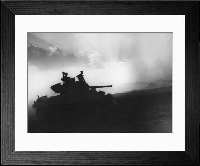 Framed Print : A squadron of tanks on the way to Rammacca, Sicily, 10 July 1943 Framed Print : A squadron of tanks on the way to Rammacca, Sicily, 10 July 1943