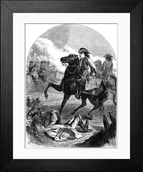 Framed Print : The Narrow Escape of Marlborough, 18th century (19th century) Framed Print : The Narrow Escape of Marlborough, 18th century (19th century)