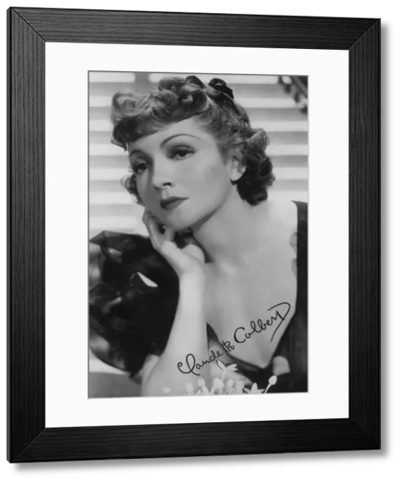 Framed Print : Claudette Colbert, American actress, 20th century