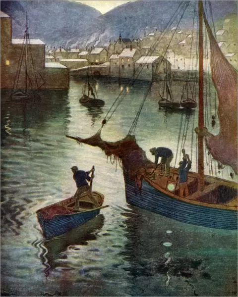 The Harbour, Polperro, Cornwall, 1924-1926. Artist: Edward Frederick Ertz
