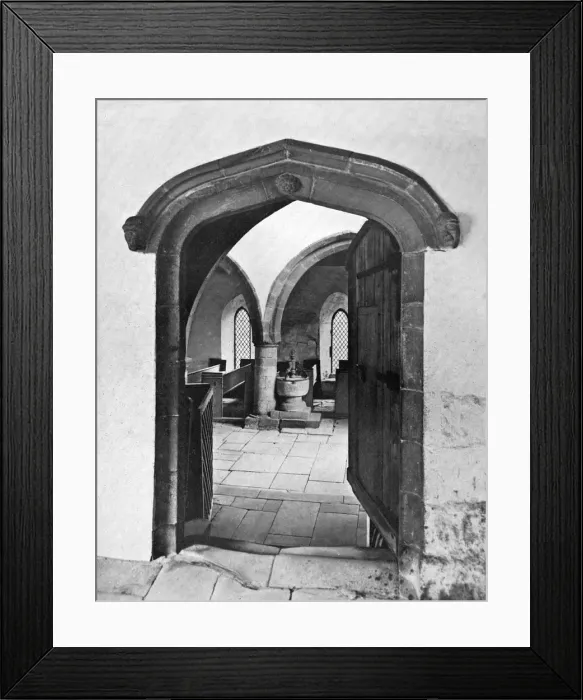 Framed Print : Entrance to the chapel, Haddon Hall, Derbyshire, 1924-1926 Framed Print : Entrance to the chapel, Haddon Hall, Derbyshire, 1924-1926