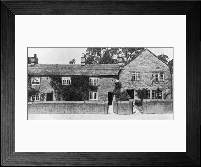 Framed Print : Houses at Eyam, where the Great Plague broke out, Derbyshire, 1924-1926. Artist: York & Son Framed Print : Houses at Eyam, where the Great Plague broke out, Derbyshire, 1924-1926. Artist: York & Son