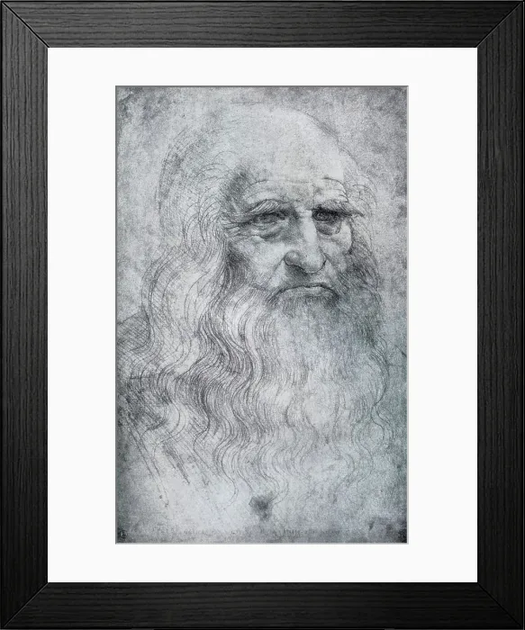 Framed Print : Self Portrait of Leonardo da Vinci, c1512-1515 (1954). Artist: Leonardo da Vinci Framed Print : Self Portrait of Leonardo da Vinci, c1512-1515 (1954). Artist: Leonardo da Vinci