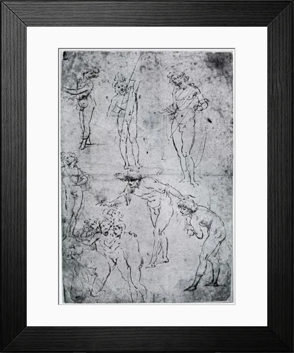 Framed Print : Studies for The Adoration of the Magi, 15th century, (1954). Artist: Leonardo da Vinci Framed Print : Studies for The Adoration of the Magi, 15th century, (1954). Artist: Leonardo da Vinci