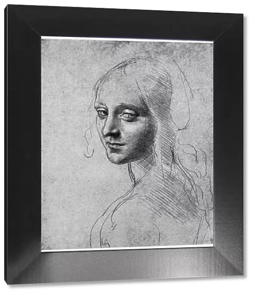 Study of a girls head, c1483 (1954). Artist: Leonardo da Vinci