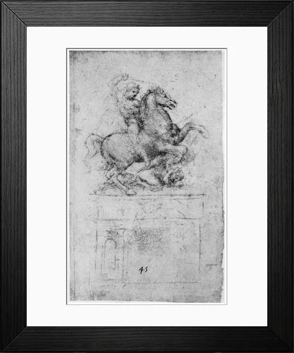 Framed Print : Study for the Trivulzio Monument, c1508 (1954). Artist: Leonardo da Vinci Framed Print : Study for the Trivulzio Monument, c1508 (1954). Artist: Leonardo da Vinci
