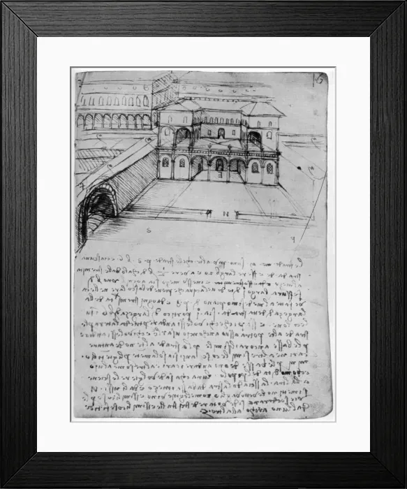 Framed Print : Plan for an ideal city, 1488-1490 (1954). Artist: Leonardo da Vinci Framed Print : Plan for an ideal city, 1488-1490 (1954). Artist: Leonardo da Vinci
