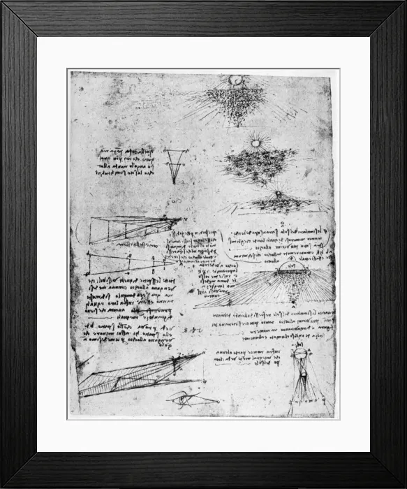 Framed Print : Reflections of the sun on water, late 15th or early 16th century (1954). Artist: Leonardo da Vinci Framed Print : Reflections of the sun on water, late 15th or early 16th century (1954). Artist: Leonardo da Vinci