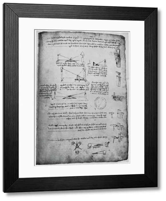 Framed Print : Optical studies, late 15th or early 16th century (1954). Artist: Leonardo da Vinci