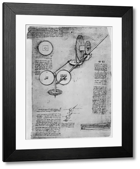 Framed Print : Sketch of a rolling mill, c1500-1510 (1954). Artist: Leonardo da Vinci Framed Print : Sketch of a rolling mill, c1500-1510 (1954). Artist: Leonardo da Vinci