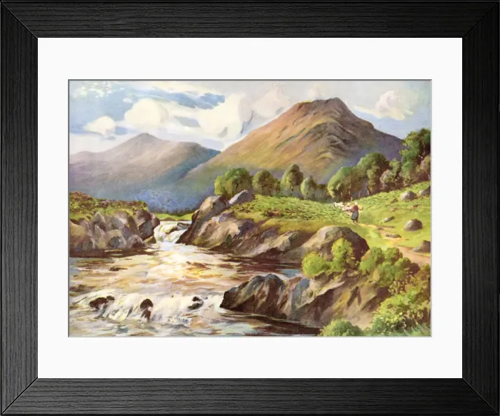 Framed Print : On The River Conan, Ross-Shire, 1924-1926. Artist: HC Begg Framed Print : On The River Conan, Ross-Shire, 1924-1926. Artist: HC Begg