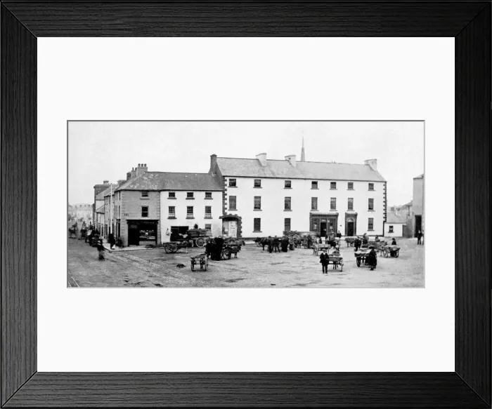 Framed Print : The Square, Mountmellick, County Laois, Ireland, 1924-1926. Artist: W Lawrence