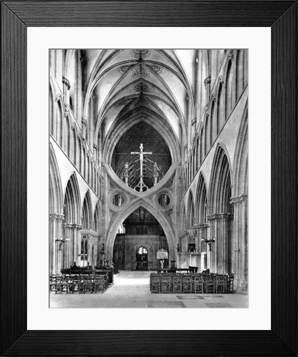 Framed Print : The Nave, Wells Cathedral, Somerset, England, 1924-1926. Artist: Francis Frith & Co Framed Print : The Nave, Wells Cathedral, Somerset, England, 1924-1926. Artist: Francis Frith & Co