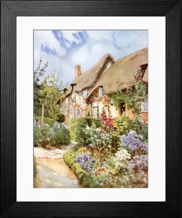 Framed Print : Anne Hathaways Cottage, Shottery, Warwickshire, 1924-1926. Artist: George F Nicholls Framed Print : Anne Hathaways Cottage, Shottery, Warwickshire, 1924-1926. Artist: George F Nicholls