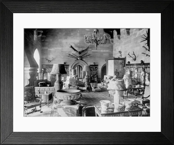 Framed Print : The Great Hall, Warwick Castle, 1924-1926. Artist: HN King Framed Print : The Great Hall, Warwick Castle, 1924-1926. Artist: HN King
