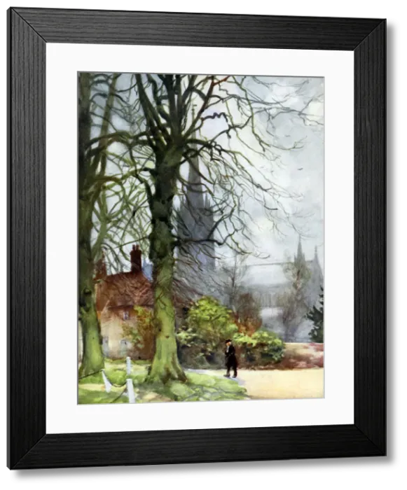 Framed Print : Salisbury Cathedral, Wiltshire, 1924-1926. Artist: George F Nicholls