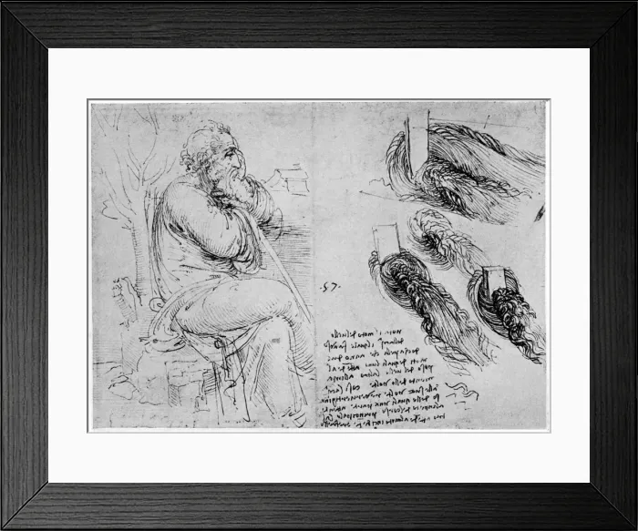 Framed Print : Studies of water eddies, c1513 (1954). Artist: Leonardo da Vinci Framed Print : Studies of water eddies, c1513 (1954). Artist: Leonardo da Vinci