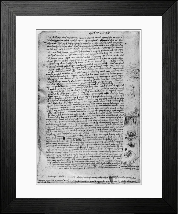 Framed Print : Description of the Great Flood, late 15th century or early 16th century (1954). Artist: Leonardo da Vinci Framed Print : Description of the Great Flood, late 15th century or early 16th century (1954). Artist: Leonardo da Vinci