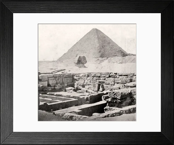 Framed Print : The Sphinx and the Great Pyramid, Egypt, early 20th century Framed Print : The Sphinx and the Great Pyramid, Egypt, early 20th century