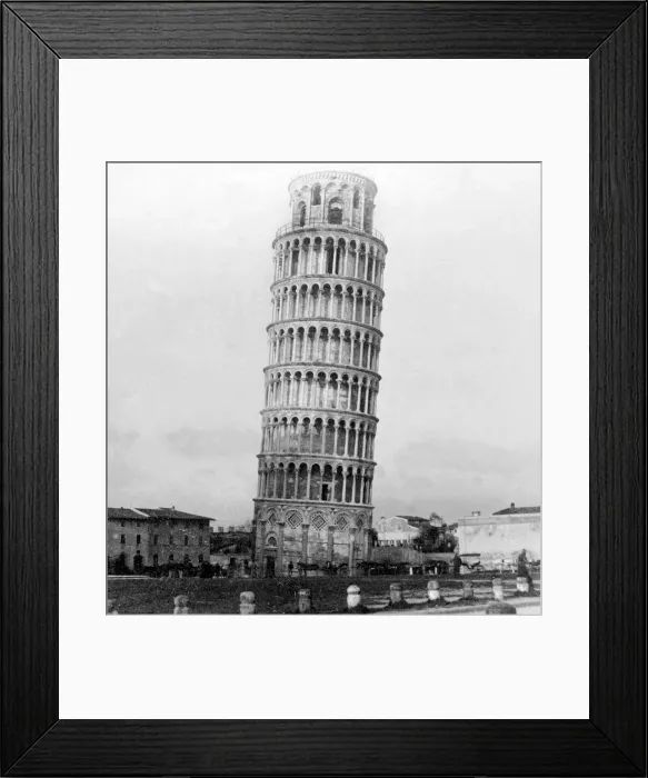 Framed Print : The Leaning Tower of Pisa, Italy, 1892