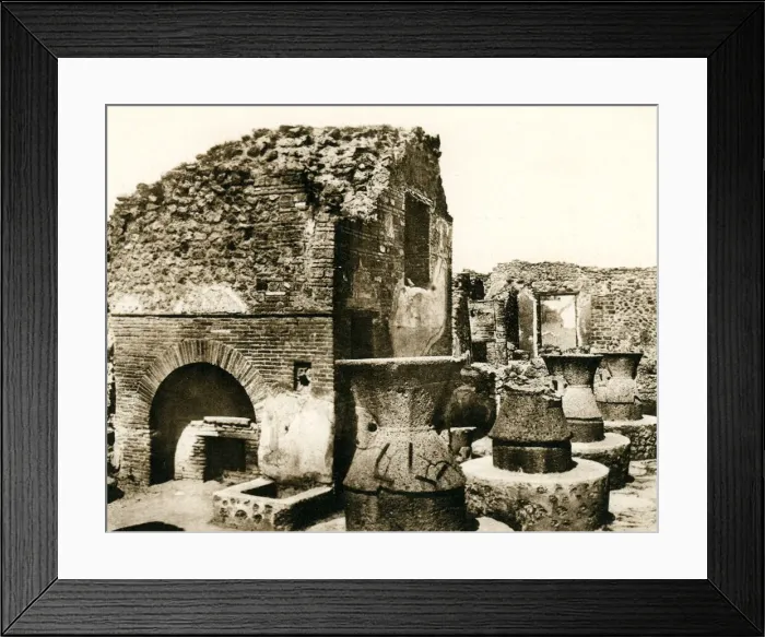Framed Print : The bakery and mill, Pompeii, Italy, c1900s Framed Print : The bakery and mill, Pompeii, Italy, c1900s