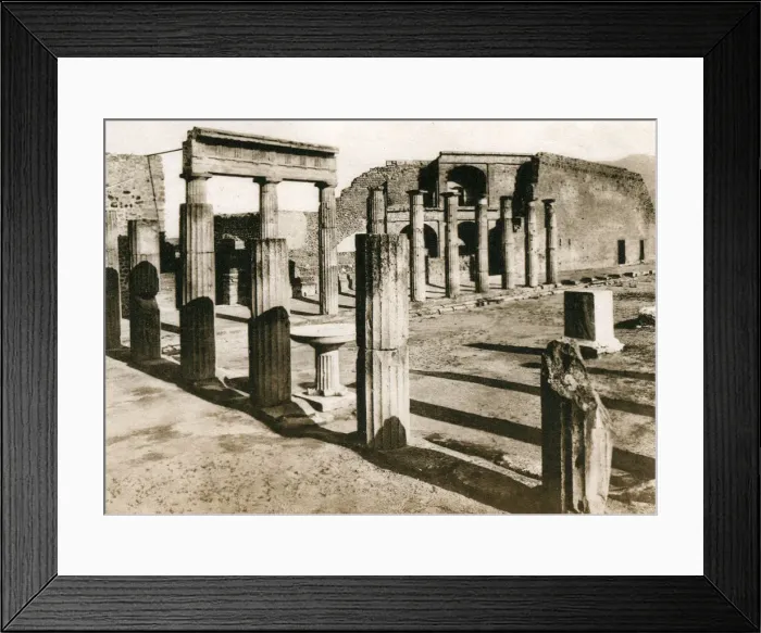 Framed Print : Foro triangolare, Pompeii, Italy, c1900s Framed Print : Foro triangolare, Pompeii, Italy, c1900s