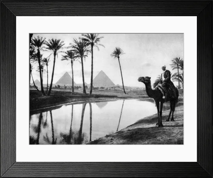 Framed Print : An oasis near Cairo, Egypt, c1920s Framed Print : An oasis near Cairo, Egypt, c1920s