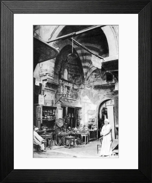 Framed Print : A bazaar in Cairo, Egypt, c1920s Framed Print : A bazaar in Cairo, Egypt, c1920s